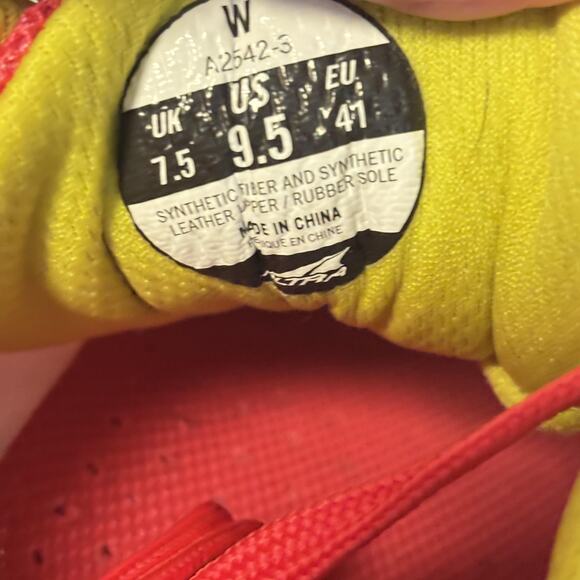 Altra Shoes Womens 9.5 Pink Yellow Zero Drop Impulse Running Athletic Sneakers - Picture 9 of 10